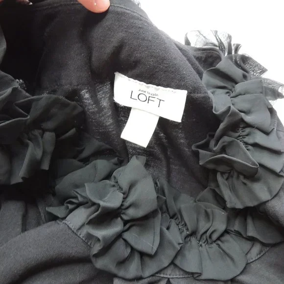 Anne Taylor LOFT Black Ruffle Top - Picture 6 of 6